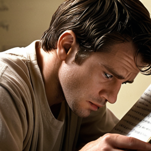 **

A focused actor deeply studying a script, surrounded by notes highlighting character motivations, fears, and dreams. The scene should emphasize the actor's dedication to understanding the character's core essence.

**